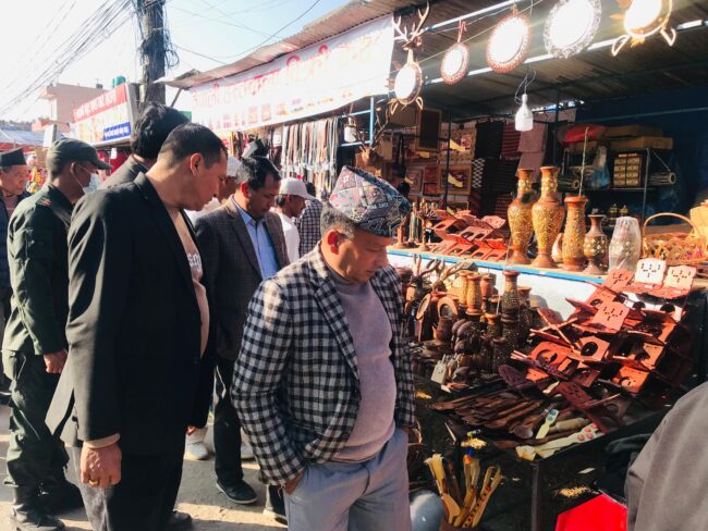 शंखरापुर नगरपालिकाद्धारा शालीनदी मेला बजार अनुगमन