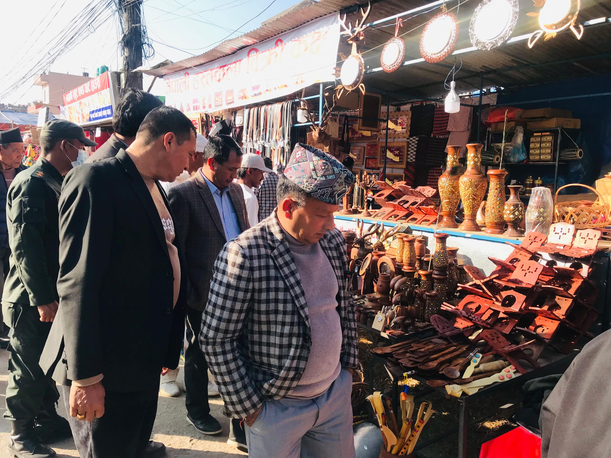 शंखरापुर नगरपालिकाद्धारा शालीनदी मेला बजार अनुगमन